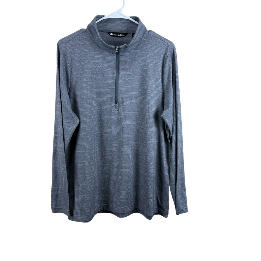 Travis Mathew Crestview 1/4-Zip Women's XL Gray Pullover Lightweight